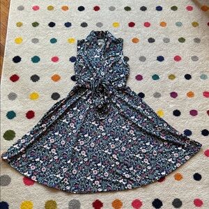 Karina Floral Midi Dress - Black and White